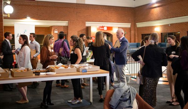 TAFE SA staff and student networking at an AMI evening.